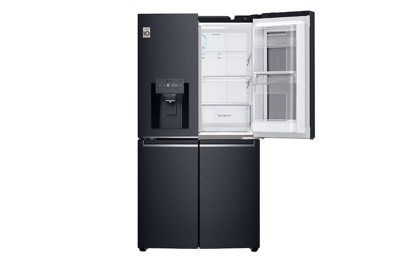 LG 910L French Door Fridge, with InstaView Door-in-Door®, in Matte Black Stainless Steel, GF-V910MBSL